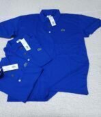 Camisa Gola Polo Lacoste Masculina Piquet Azul Gg